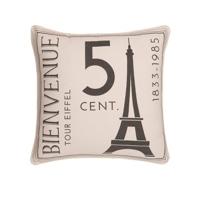 C&F Home 18" x 18" From Paris With Love Printed Throw Pillow