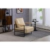 CIPACHO Leather Accent Chair Guest Chair for Living Room, Mid Century Armchair for Bedroom - 3 of 4