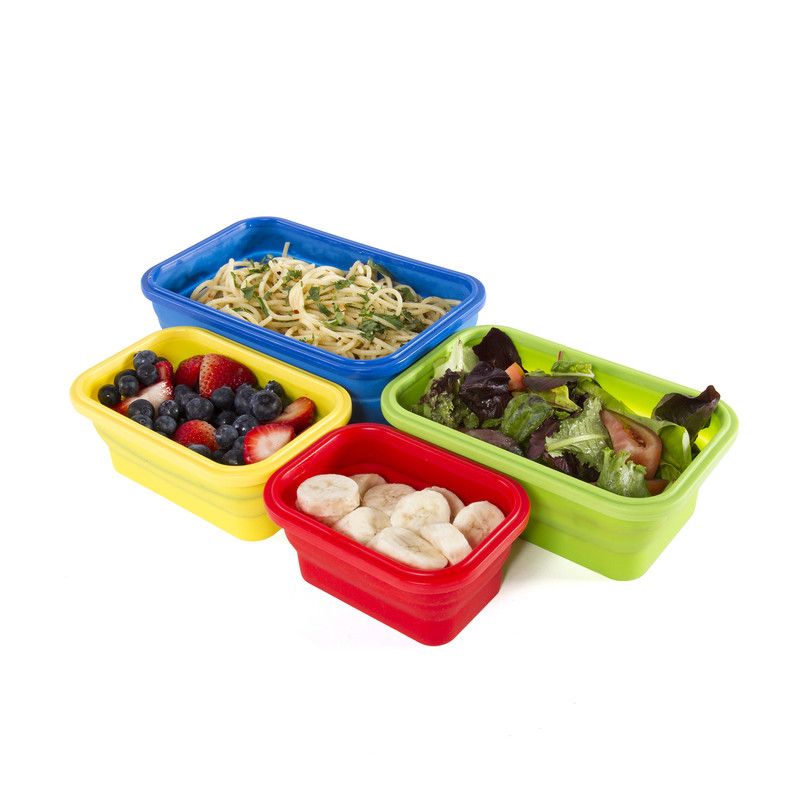 Kitchen + Home Thin Bins Collapsible Containers - Set of Silicone Food Storage Containers, 2 of 7