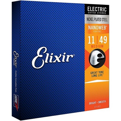 Elixir Electric Guitar Strings with NANOWEB Coating, Medium (.011-.049)