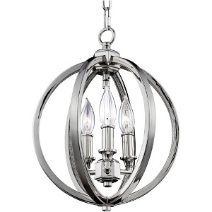 Generation Lighting Corinne 11 1/4" Nickel and Crystal Orb Pendant - 1 of 2