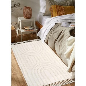 Lahome Tufted Machine Washable Bidirectional Rainbow Floor Mat-Soft Colorful Carpet for Living Room, Bedroom,or Entryway - 1 of 4
