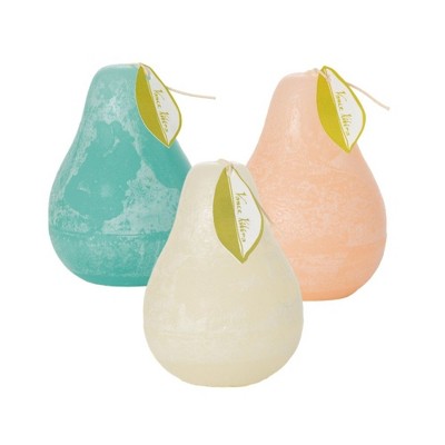 Sandy Beach Pear Candles Kit - Set of 3