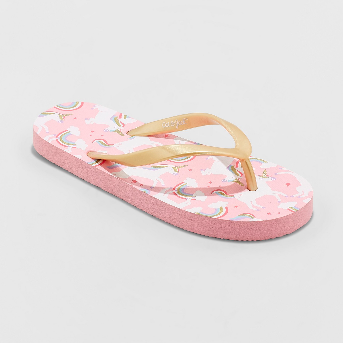 Girls' Mari Unicorn Flip Flop Sandals - Cat & Jack™ Pink - image 1 of 3