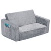 Delta Children Kids' Serta Perfect Sleeper Extra Wide Comfy 2-in-1 Flip Open Convertible Sofa to Lounger - Gray - image 4 of 4