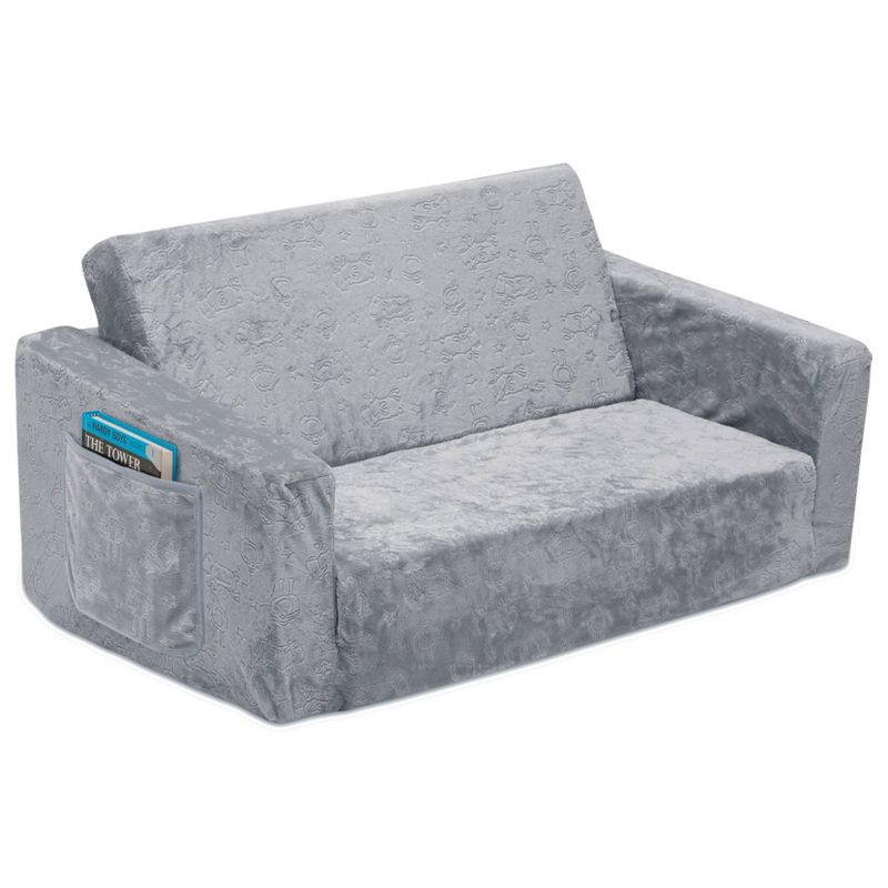 Delta Children Kids&#39; Serta Perfect Sleeper Extra Wide Comfy 2-in-1 Flip Open Convertible Sofa to Lounger - Gray, 5 of 11