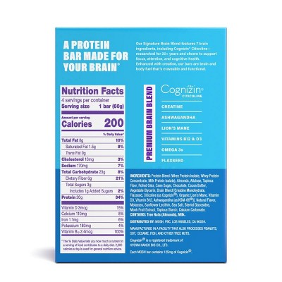 MOSH Oatmeal Chocolate Chip High Protein Bars with Creatine - 20g Protein - 8.44oz/4ct
