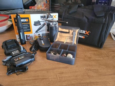  WORX - Juego de 2 piezas WX992L MAKERX 20V: Herramienta  rotatoria + cepillo de aire : Herramientas y Mejoras del Hogar