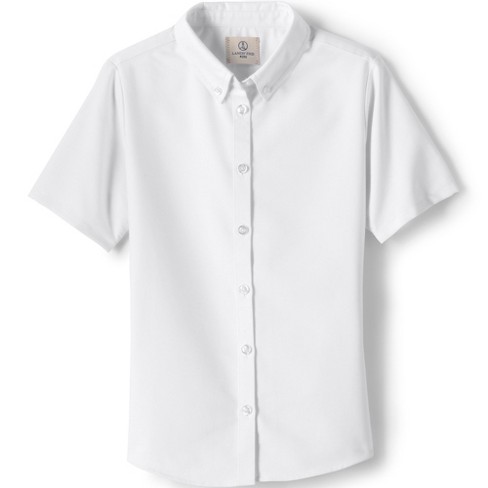 Lands' End School Uniform Kids Short Sleeve Oxford Dress Shirt - 14 ...