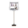 Vynxaria Modern Wall Storage Cabinet, 2 Doors, Broom Hangers, White - 4 of 4
