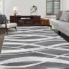 Washable Runner & Area Rug, Modern Wave Distressed Pattern, Non-Slip, Low Pile Carpet for Hallway, Kitchen, Laundry Room - 4 of 4