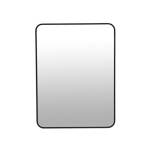SEVOBAL Bathroom Vanity Mirrors Durable Black Aluminum Framed Mirror with Clear Reflection Rust-Resistant Sturdy, Black, 24"*32"*1.2" - 1 of 4