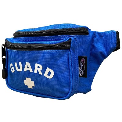 Kemp Lifeguard Fanny Pack/Hip Pack with GUARD Logo - Water-Resistant and Durable Waist Bag for Medical Supplies & Lifeguard Gear - Royal Blue