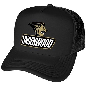 Gender Neutral Official Lindenwood University Primary Logo Foam Snapback Trucker Hat - for Men and Women Black Black One Size - 1 of 4