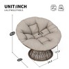 Okak Modern Accent Chair Swivel, 41.5" Ergonomic Wicker Chair with Cloud Thick Density Fabric Cushion, 3-proof Cover, High Capacity Iron Frame - 2 of 4