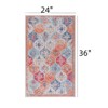 FONTOI Washable Area Rugs, Foldable Low-Pile Rugs, Indoor Non-Slip Rugs for Living Room Bedroom Kitchen, Multicolored, 36"*0.14"*24" - 3 of 4