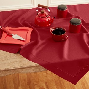 Solino Home Linen Classic Hemstitch Table Throw - 1 of 4