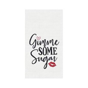 C&F Home Gimme Some Sugar Embroidered Waffle Weave Towel Valentine's Day Love Romantic 18" X 27" Machine Washable Kitchen Towel For Everyday Use Decor