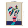Kate & Laurel All Things Decor 23"x33" Sylvie MCM Blue and Pink Monstera Framed Canvas by Rachel Lee Bright Gold - 2 of 4