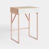 Tempered Glass Marble Pattern Small Makeup Table Dressing Table Nightstands Bedroom Livingroom Furniture - image 4 of 4