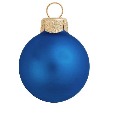 Northlight 12ct Matte Glass Ball Christmas Ornament Set 2.75" - Delft Blue