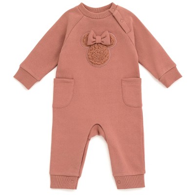 Image of Baby Girls' Mickey Mouse & Friends Sherpa Bodysuit - Pink 3-6M