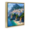 Stupell Industries Seaside Town's Beach View Floating Frame Canvas Art - 2 of 4