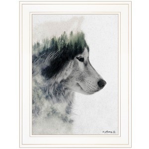 Wolf Stare by Andreas Lie, Ready to Hang Framed Print, White Frame - 1 of 1
