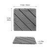 Plastic Composite Deck Tiles Set of 35pcs, Composite Decking Resist Rust, Water, Weather, Easy to DIY & Maintain - 2 of 4