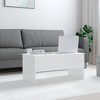 vidaXL Coffee Table High Gloss White 40.2 in.x19.9 in.x18.3 in. Engineered Wood - 3 of 4