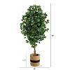 HomeStock  6 ft. Artificial Ficus Tree in Planter for Indoor/Outdoor - 2 of 4