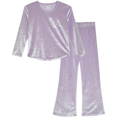 Sleep On It Girls 2-Piece Velour Pajama Pant Sleep Set