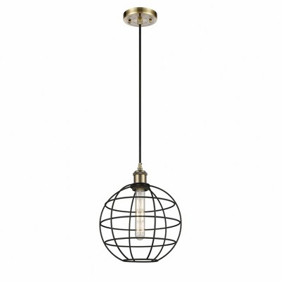 Lake Placid - 1 Light Cord Hung Pendant In Industrial Style-12.5 Inches Tall and 10 Inches Wide