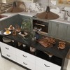 FUFU&GAGA Modern Black and White Kitchen Island with Ample Storage and Spacious Countertop Kitchen Cabinet - 4 of 4