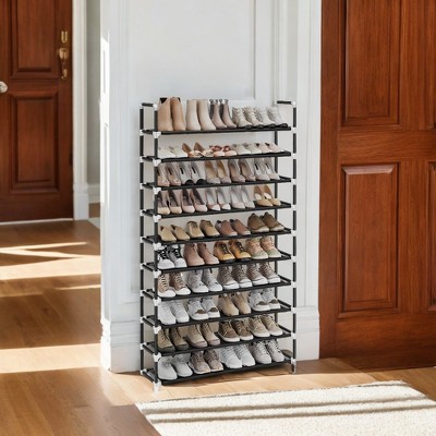 10-Tier Shoe Rack: Space-Saving Design, Easy Assembly, Ideal Shoe Storage Solution for Hallway Closets