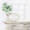 AuldHome Design Beaded Wooden Welcome Sign; Oval Wood Rustic Farmhouse Wall Decor Plaque, 13 x 9 Inches - 2 of 4
