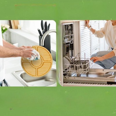 Expandable Bamboo Cheese Board Set with Stainless Steel Utensils