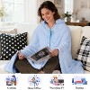 Catalonia Women Hooded Wearable Blanket Cape Cardigan Cloak Wrap Shawls Snuggy Fuzzy Fleece Cape with Hand Pockets, Woman Cozy Gift Plush Throw Wrap - 2 of 4