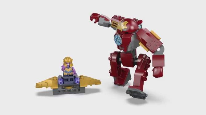 LEGO Marvel Iron Man Hulkbuster vs. Thanos Toy Building Set 76263, 2 of 8, play video
