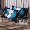 Acoinel 3 Pcs Axolotl and Space Ultra Soft Comforter Set with 2 Pillowcases, Black - 2 of 4