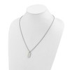 Chisel Stainless Steel Brushed with Polished Edges Dog Tag on a 22" Box Chain Necklace - 4 of 4