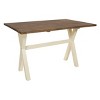 Albury Table White - OSP Home Furnishings: Farmhouse Flip Top, Seats 6, Cross Beam Legs - 4 of 4