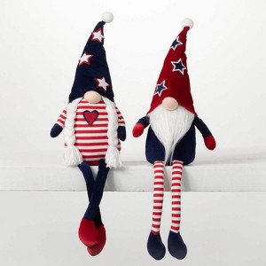 Sullivans Patriotic Plush Decorative Gnome Set of 2  25"H Multicolored - 1 of 4