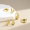 3Pairs 925 Sterling Silver, 14K Gold Plated Small Huggie Hoop Earrings Sets for Multiple Piercing CZ Cartilage Earrings Stacks - 4 of 4