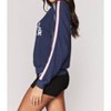 Women's Stripe Malibu Crew Neck Graphic Print Sweatshirt - SPIRITUAL GANGSTER - 2 of 3