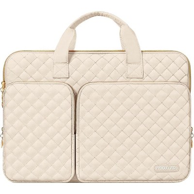 Laptop Sleeve 13 - 13.3 Inch 360 Protective ,Quilted Bag with 2 Pockets,Handle & Belt for MacBook Air/Pro 13/Pro 14,HP,Dell,ASUS,Lenovo