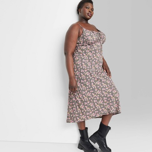 Women's Sleeveless Corset Fit & Flare Mini Dress - Wild Fable™ Magenta 1x :  Target