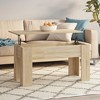 vidaXL Coffee Table Sonoma Oak 39.8"x19.3"x20.5" Engineered Wood - 2 of 4