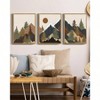 Landscape Mountain Wall Art Set Sunrise Pine Tree Forest Scene Wilderness Farmhouse Rustic Modern Art Decor 11x14in - 2 of 4