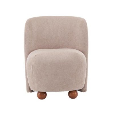 Vynxaria Blue Armless Modern Accent Chairs with Low Back & Round Pine Legs, for Indoor & Balcony Use